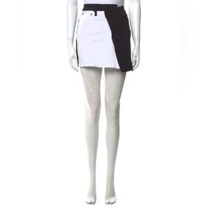Alice + Olivia Black and White Colorblock Mini Skirt sz 28